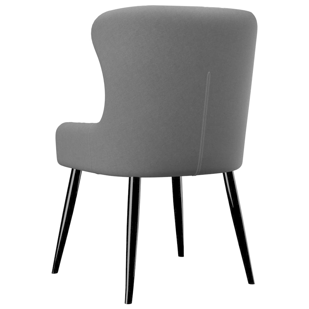 vidaXL Eetkamerstoelen 2 st stof zwart