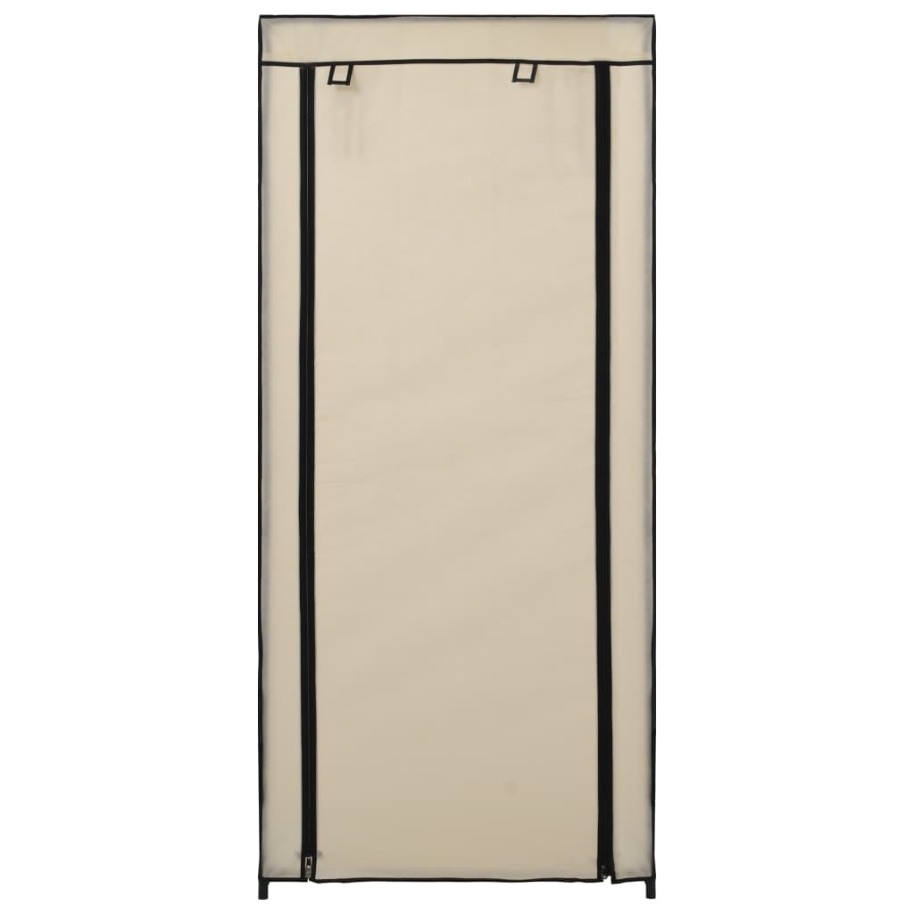 vidaXL Schoenenkast met hoes 58x28x106 cm stof crème