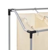 VidaXL Wassorteerder met 3 zakken staal crème