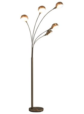 VidaXL Lamp staand 5xE14 200 cm zilverkleurig