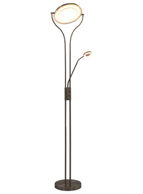 vidaXL Lamp staand 18 W dimbaar 180 cm zilverkleurig