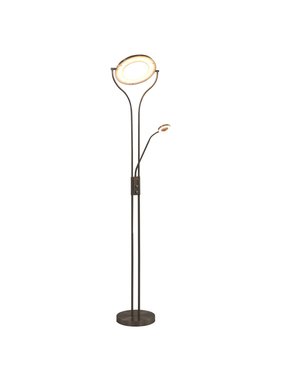 vidaXL Lamp staand 18 W dimbaar 180 cm zilverkleurig