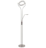 vidaXL Lamp staand 18 W dimbaar 180 cm zilverkleurig