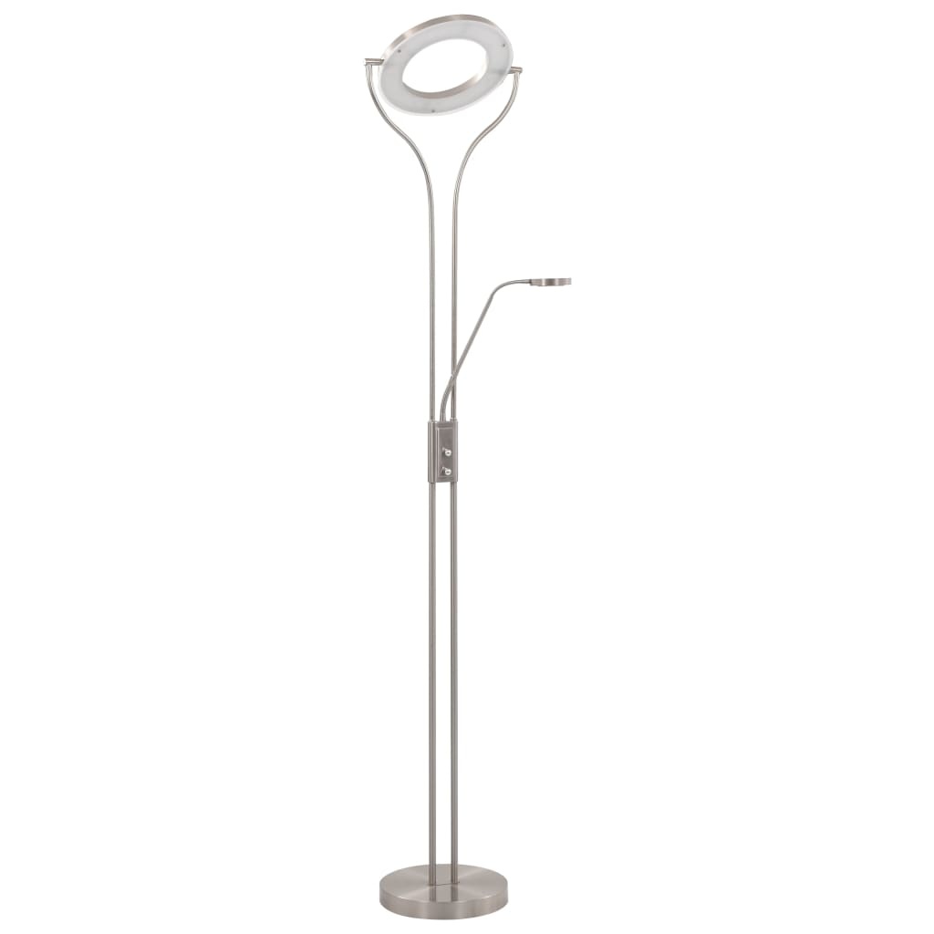VidaXL Lamp staand 18 W dimbaar 180 cm zilverkleurig
