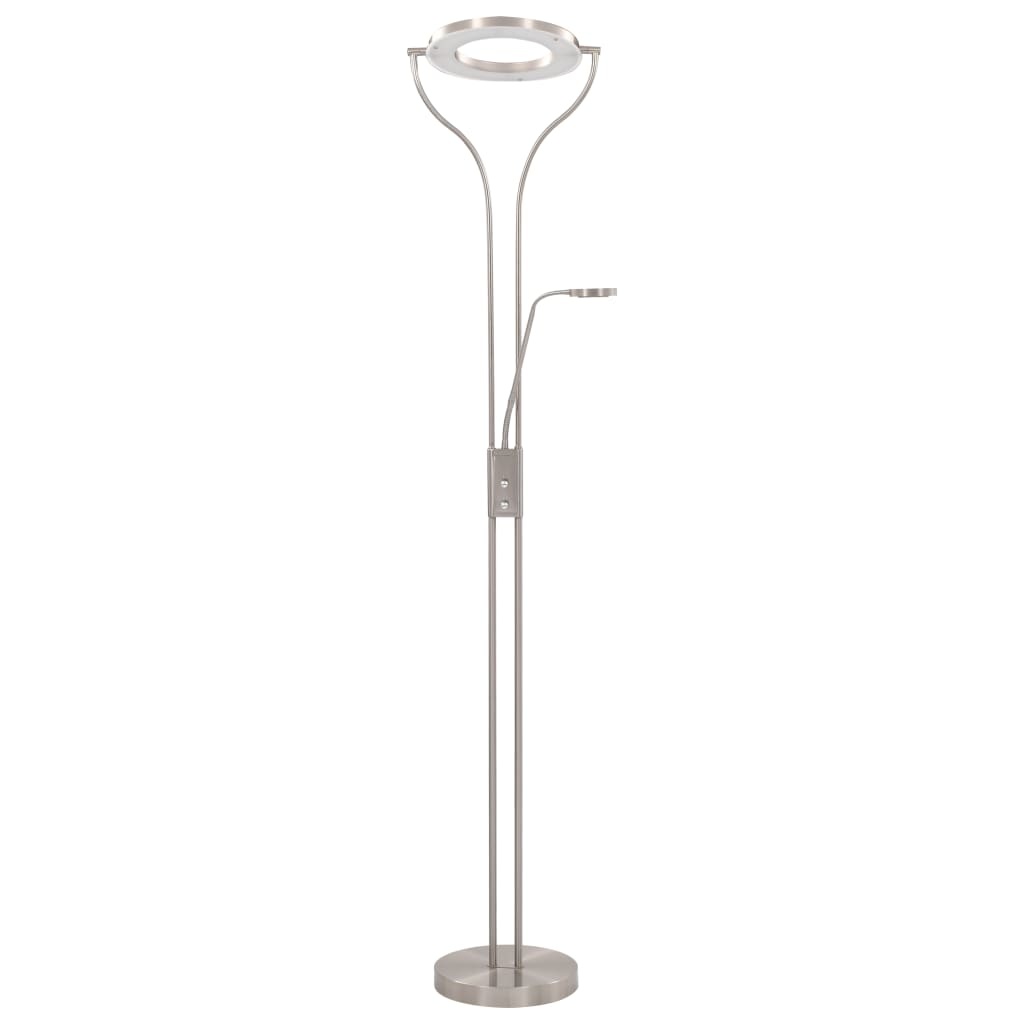 vidaXL Lamp staand 18 W dimbaar 180 cm zilverkleurig