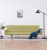 VidaXL Slaapbank met armleuning polyester groen