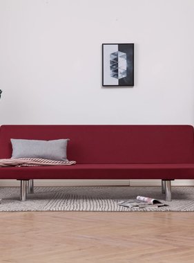 VidaXL Slaapbank polyester wijnrood