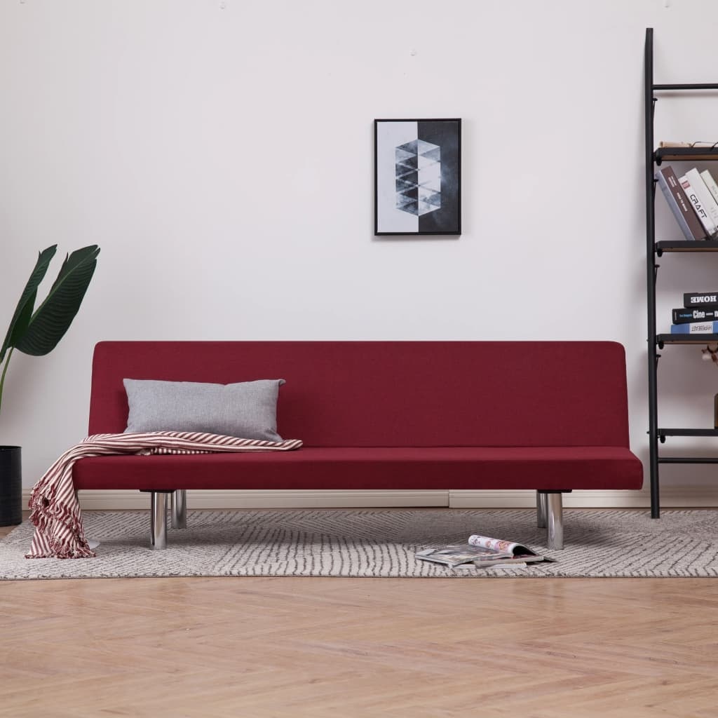 VidaXL Slaapbank polyester wijnrood