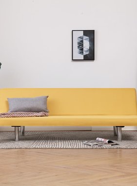 VidaXL Slaapbank polyester geel