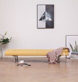 VidaXL Slaapbank met twee kussens polyester geel