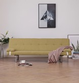 VidaXL Slaapbank met twee kussens polyester groen