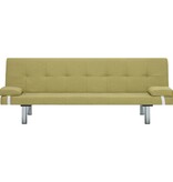 VidaXL Slaapbank met twee kussens polyester groen