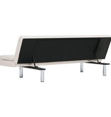 VidaXL Slaapbank met twee kussens polyester crème