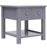 VidaXL Bijzettafel 40x40x40 cm paulowniahout grijs