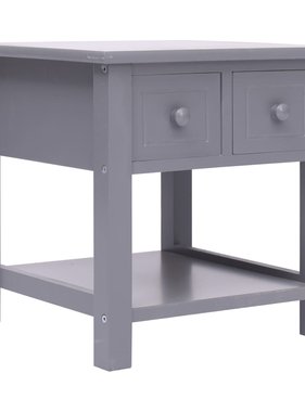 VidaXL Bijzettafel 40x40x40 cm paulowniahout grijs