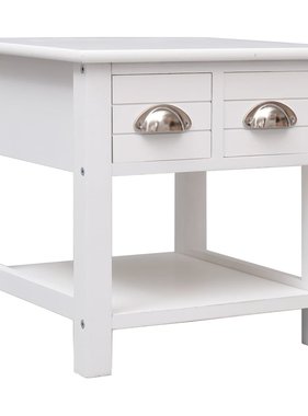 VidaXL Bijzettafel 40x40x40 cm paulowniahout wit