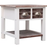 VidaXL Bijzettafel 40x40x40 cm paulowniahout bruin