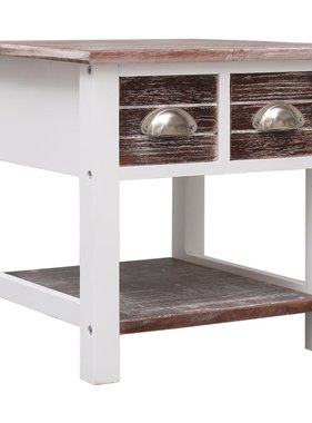 VidaXL Bijzettafel 40x40x40 cm paulowniahout bruin