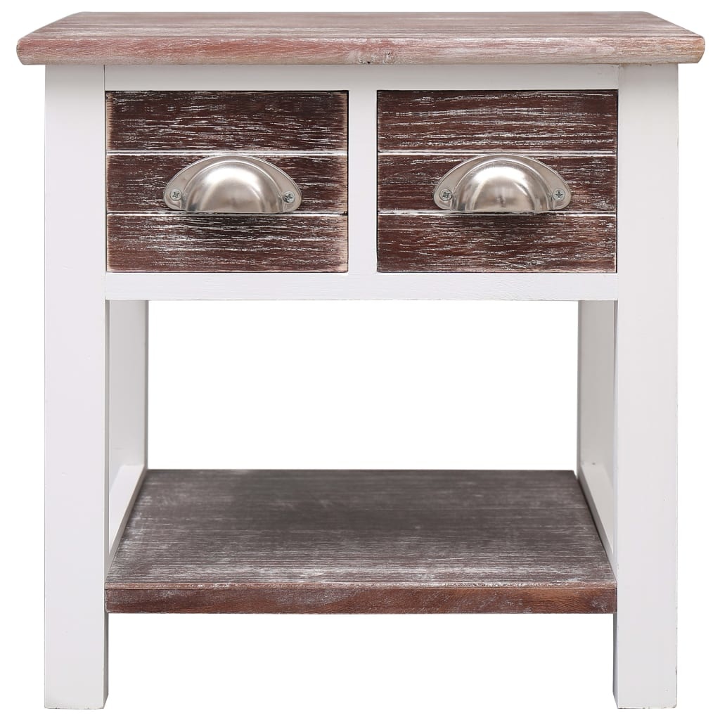 VidaXL Bijzettafel 40x40x40 cm paulowniahout bruin