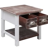 VidaXL Bijzettafel 40x40x40 cm paulowniahout bruin