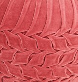 vidaXL Poef smock ontwerp 40x30 cm katoenfluweel roze