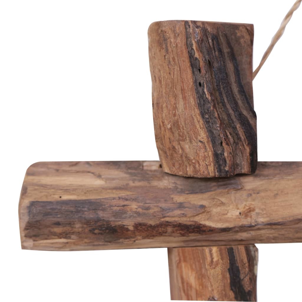 VidaXL Spiegel houtblokken 50x50 cm massief gerecycled hout naturel