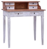 VidaXL Schrijftafel met lades 90x50x101 cm massief gerecycled hout