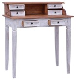 VidaXL Schrijftafel met lades 90x50x101 cm massief gerecycled hout