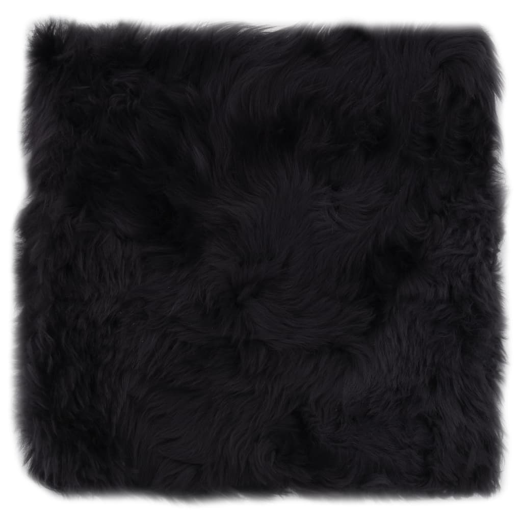 VidaXL Stoelkussens 2 st 40x40 cm echt schapenvacht donkergrijs