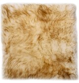 VidaXL Stoelkussens 2 st 40x40 cm echt schapenvacht gemêleerd bruin