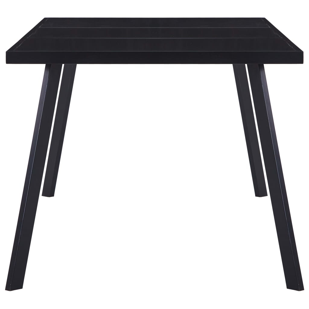 VidaXL Eettafel 160x80x75 cm gehard glas zwart
