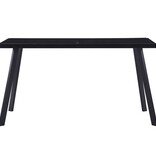 VidaXL Eettafel 140x70x75 cm gehard glas zwart