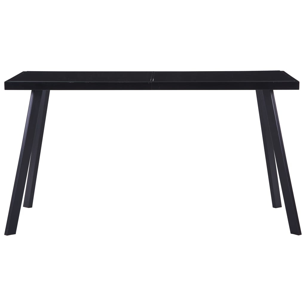 VidaXL Eettafel 140x70x75 cm gehard glas zwart