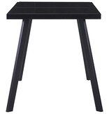 VidaXL Eettafel 140x70x75 cm gehard glas zwart
