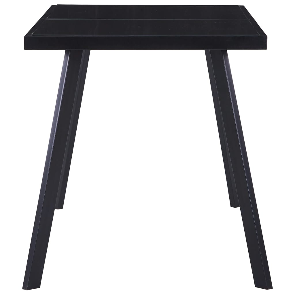 VidaXL Eettafel 140x70x75 cm gehard glas zwart