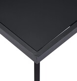 VidaXL Eettafel 140x70x75 cm gehard glas zwart