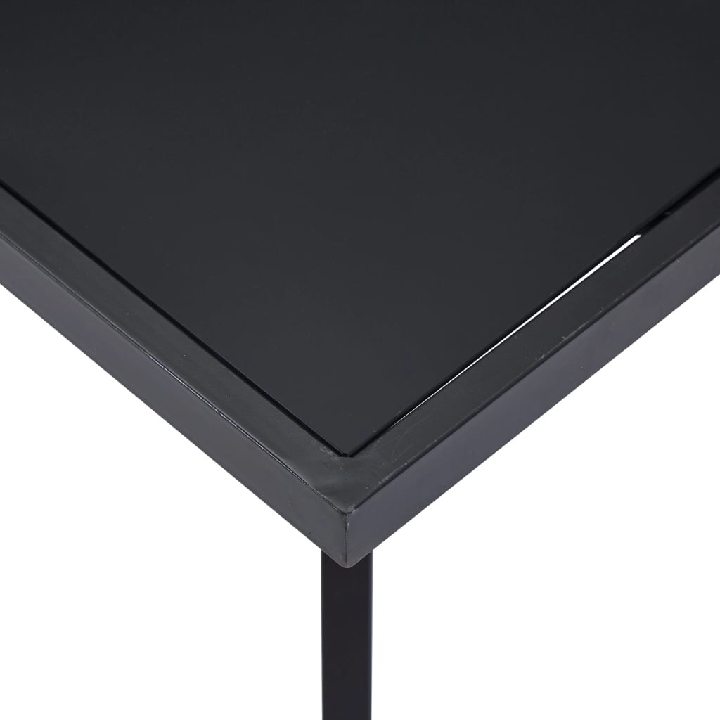 VidaXL Eettafel 140x70x75 cm gehard glas zwart