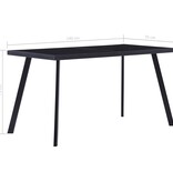 VidaXL Eettafel 140x70x75 cm gehard glas zwart