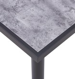 vidaXL Eettafel 200x100x75 cm MDF zwart en betongrijs