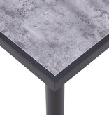 vidaXL Eettafel 140x70x75 cm MDF zwart en betongrijs