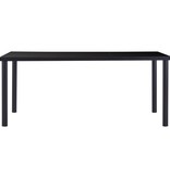 VidaXL Eettafel 180x90x75 cm gehard glas zwart