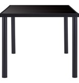 VidaXL Eettafel 180x90x75 cm gehard glas zwart