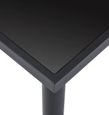 VidaXL Eettafel 180x90x75 cm gehard glas zwart