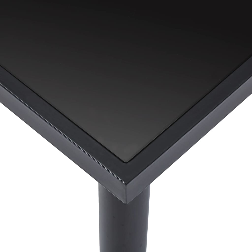 VidaXL Eettafel 180x90x75 cm gehard glas zwart