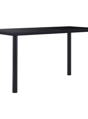 VidaXL Eettafel 140x70x75 cm gehard glas zwart