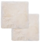 VidaXL Stoelkussens 2 st 40x40 cm echt schapenvacht wit