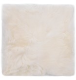 VidaXL Stoelkussens 2 st 40x40 cm echt schapenvacht wit