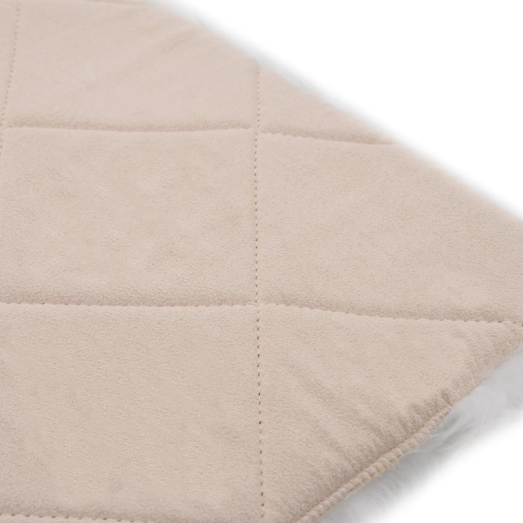 VidaXL Stoelkussens 2 st 40x40 cm echt schapenvacht wit