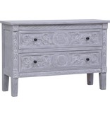 VidaXL Dressoir met 2 lades 90x30x60 cm massief mahoniehout