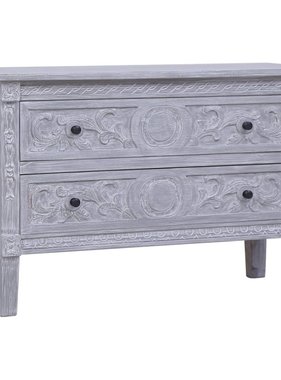 VidaXL Dressoir met 2 lades 90x30x60 cm massief mahoniehout